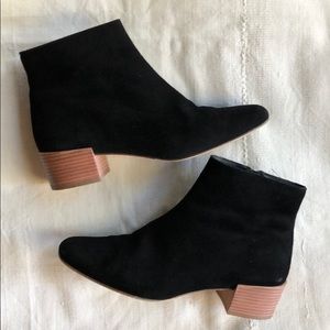 Frēda Salvador black leather suede booties SZ 7.5